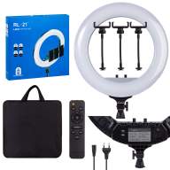 Кольцевая светодиодная LED лампа RL-21 Soft Ring Light, диаметр 54 см, с пультом и тремя держателями для смартфонов, без штатива - Кольцевая светодиодная LED лампа RL-21 Soft Ring Light, диаметр 54 см, с пультом и тремя держателями для смартфонов, без штатива