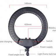 Кольцевая светодиодная LED лампа RL-21 Soft Ring Light, диаметр 54 см, с пультом и тремя держателями для смартфонов, без штатива - Кольцевая светодиодная LED лампа RL-21 Soft Ring Light, диаметр 54 см, с пультом и тремя держателями для смартфонов, без штатива