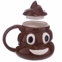 Кружка с крышкой "Какашка" Poo Shaped Mug, 380 мл