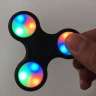 Светящийся спиннер Fidget Hand Spinner с LED подсветкой - черный