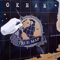 Скретч карта мира с регионами РФ &quot;True Map&quot; Black Edition, 84 x 59 см - Скретч карта мира с регионами РФ "True Map" Black Edition, 84 x 59 см